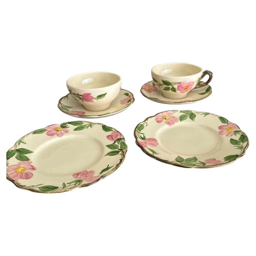 Franciscan Desert Rose 2 x 3-Piece Place Settings | Cup Saucer 6" Plate Set USA